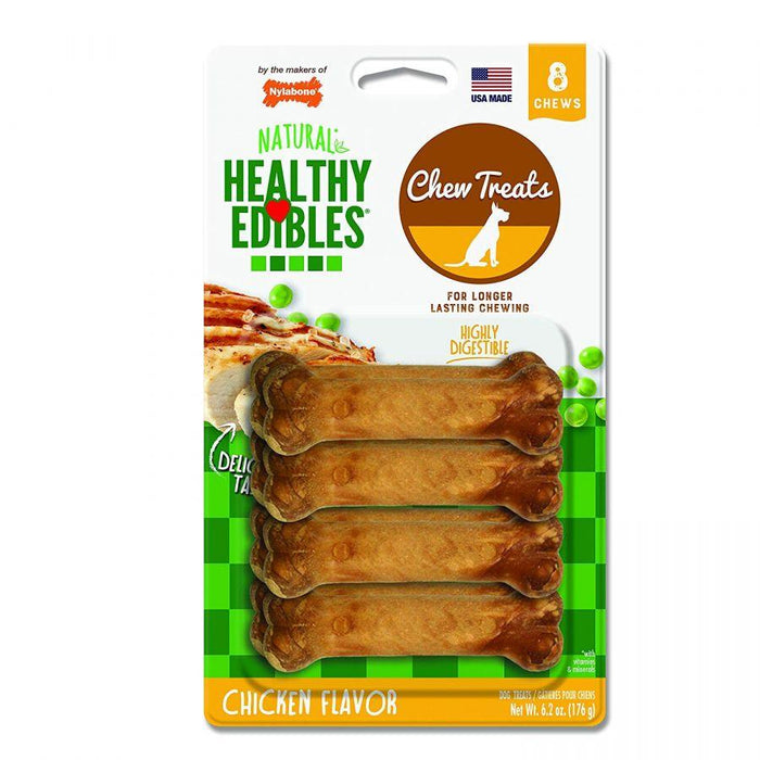 Nylabone Healthy Edibles Wholesome Dog Chews - Chicken Flavor - 018214829478