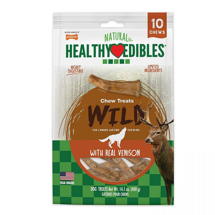 Nylabone Healthy Edibles Wild Antler Chews - Venison - 018214838494