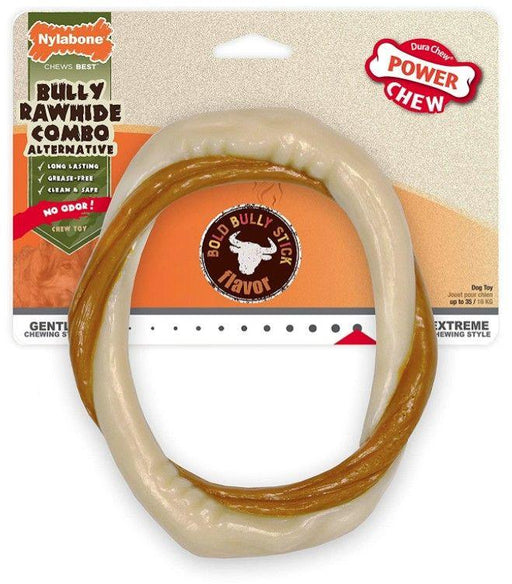 Nylabone Power Chew Alternative Bully Rawhide Combo Ring Wolf - 018214848899