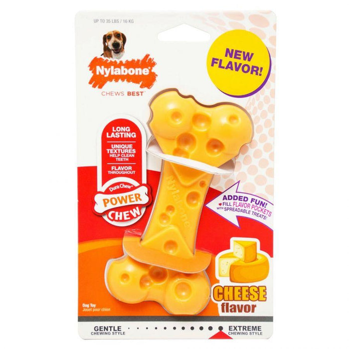 Nylabone Power Chew Cheese Bone Dog Toy - 018214841043