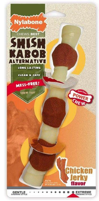 Nylabone Power Chew Shish Kabob Mess Free Nylon Chew Toy Chicken Jerky Flavor Giant - 018214847595