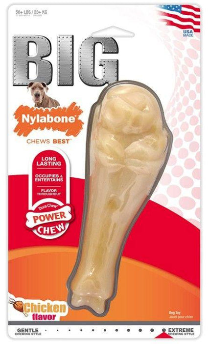 Nylabone Turkey Leg Power Chew Extra Durable Dog Chew Toy Chicken Flavor - 018214813033