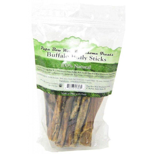 Papa Bow Wow Buffalo Bully Sticks - 6" Long - 815173013432