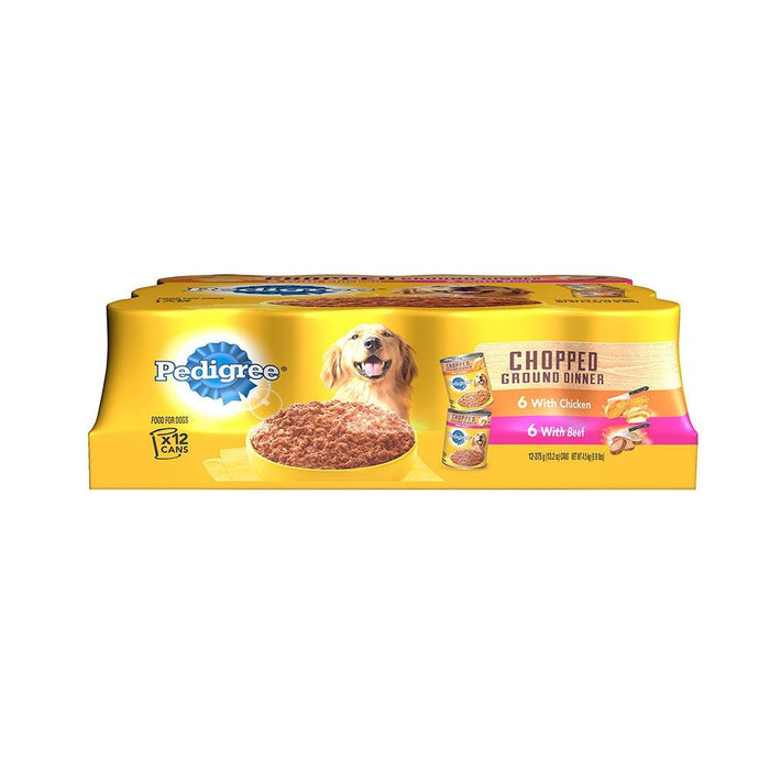 Pedigree Chopped Ground Dinner Multipack with Chicken and Beef Canned Dog Food - 023100273150