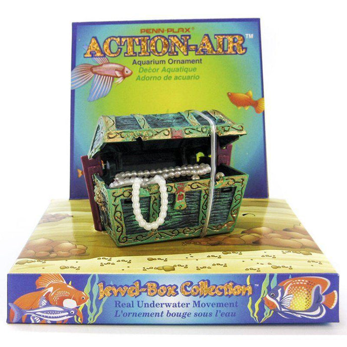 Penn Plax Action Aerating Mini Treasure Chest - 030172010644