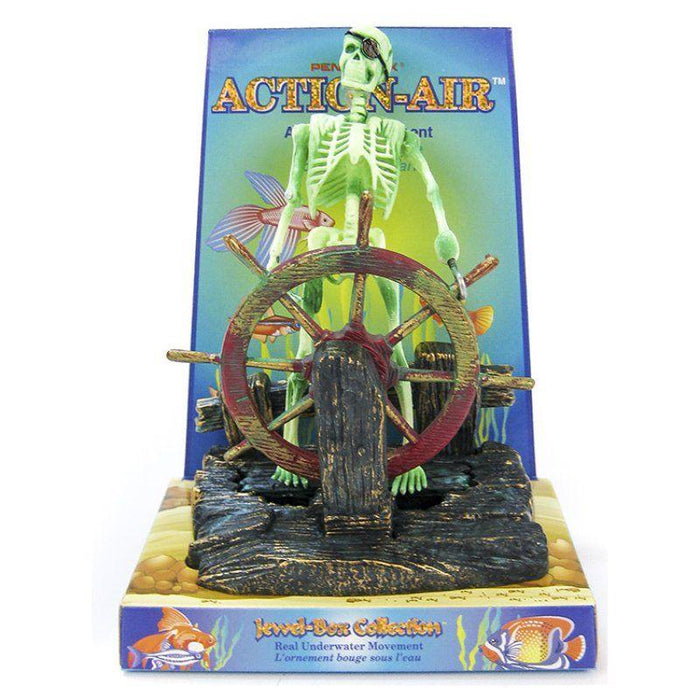 Penn Plax Action Aerating Skeleton & Wheel - 030172010750