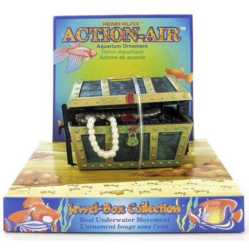 Penn Plax Action Air Treasure Chest Aquarium Ornament - 030172010156