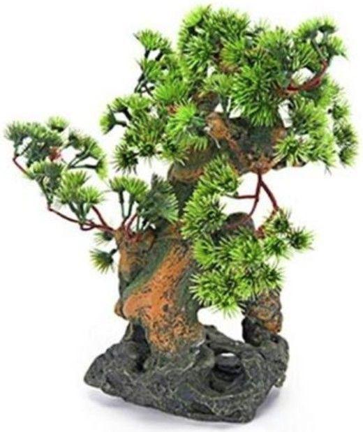 Penn Plax Bonsai Tree on Rocks Aquarium Ornament - 030172072055