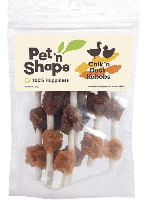 Pet n Shape Chik'N Duck Kabobs All Natural Rawhide Dog Treats - 032657177040