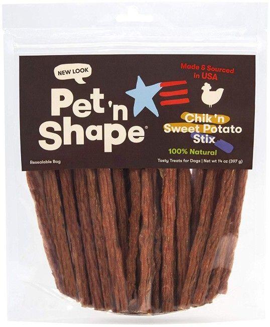 Pet 'n Shape Natural Chik 'n Sweet Potato Stix Dog Treats - 032657150234