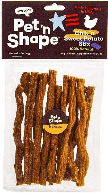 Pet 'n Shape Natural Chik 'n Sweet Potato Stix Dog Treats - 032657150128