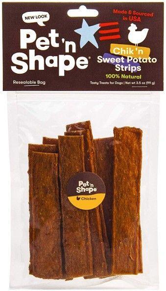 Pet 'n Shape Natural Chik 'n Sweet Potato Strips Dog Treats - 032657150180