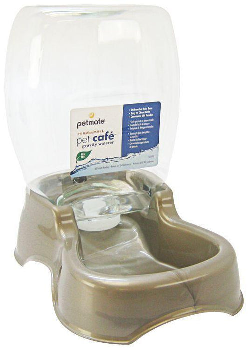 Petmate Cafe Pet Waterer - Pearl Tan - 029695244254