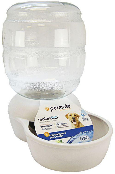 Petmate Replendish Waterer - Pearl Silver Gray - 029695245381