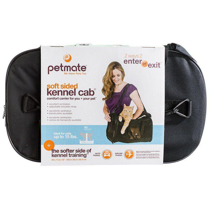 Petmate Soft Sided Kennel Cab Pet Carrier - Black - 029695213144