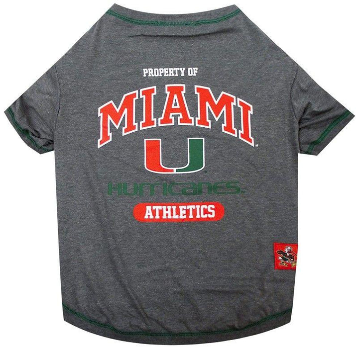 Pets First U of Miami Tee Shirt for Dogs and Cats - 849790031814