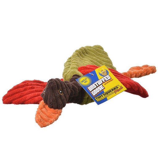 Petsport Tuff Squeak Unstuffed Goose Plush Dog Toy - 713080205509