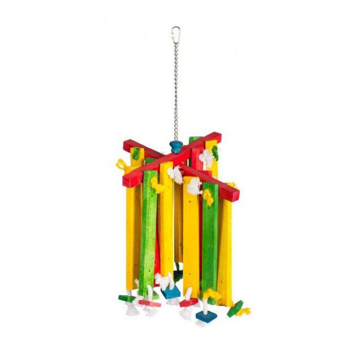 Prevue Bodacious Bites Wood Chimes Bird Toy - 048081609484