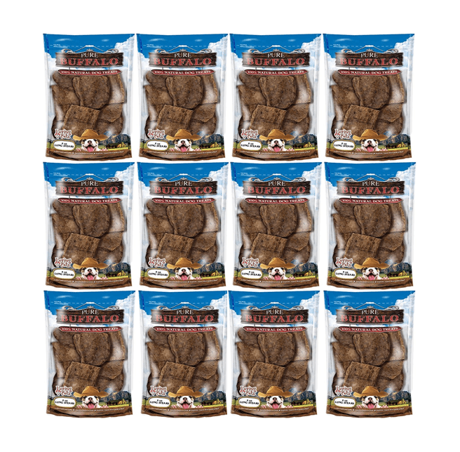 Pure Buffalo Lung Steaks Dog Treats - 842982056633