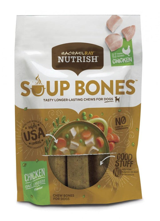 Rachael Ray Nutrish Soup Bones Chicken & Veggies Recipe Dog Treats - 071190006882