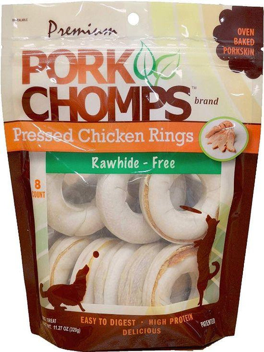 Scott Pet Pork Chomps Pressed Chicken Rings Dog Treats - 015958987105