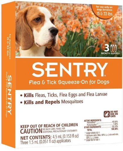 Sentry Flea & Tick Squeeze-On for Dogs - 073091023630