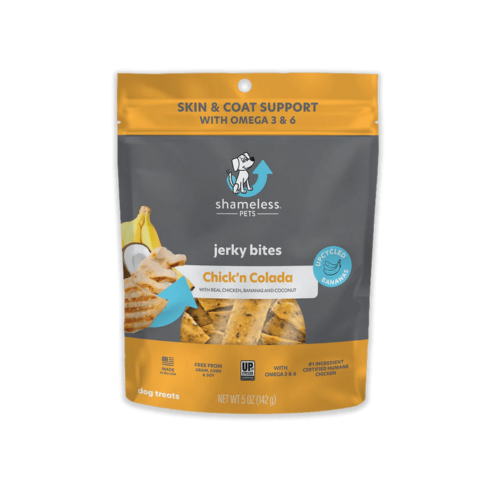 Shameless Pets Chick'N Colada Jerky Bites, 5 oz - 850010897233