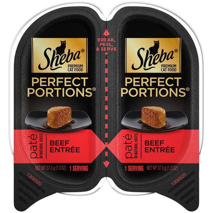 Sheba Perfect Portions Pate Tender Beef Entree Wet Cat Food - 10023100110254