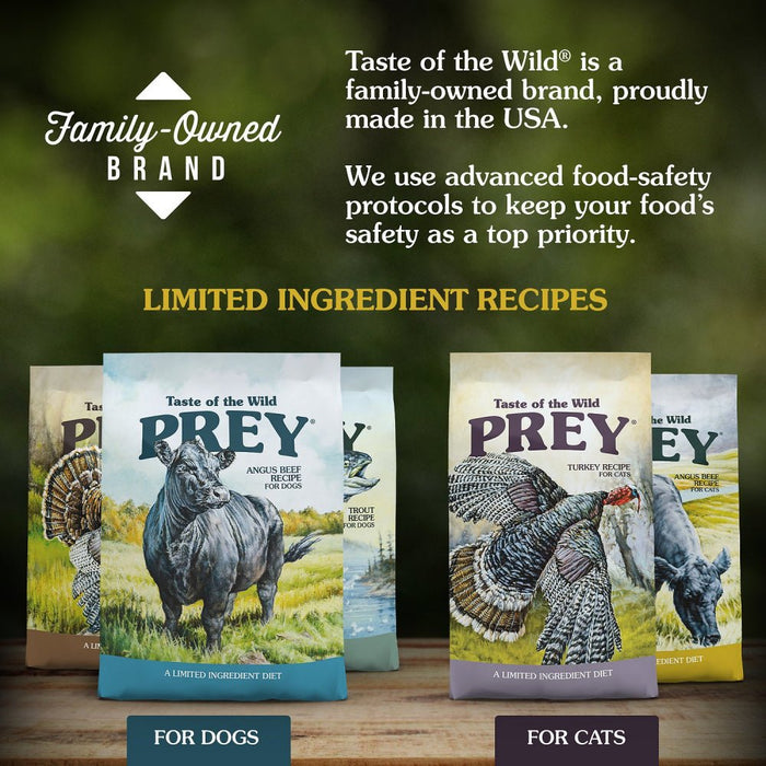 Taste Of The Wild Grain Free Prey Limited Ingredient Angus Beef Dry Dog Food - 074198613656