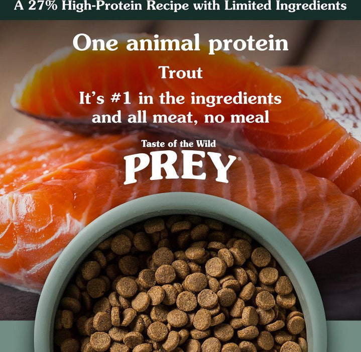 Taste Of The Wild Grain Free Prey Limited Ingredient Trout Dry Dog Food - 074198613670