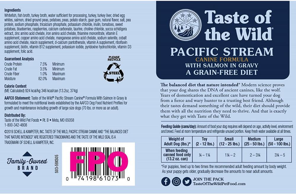 Taste Of The Wild Pacific Stream Canned Dog Food - 074198610778