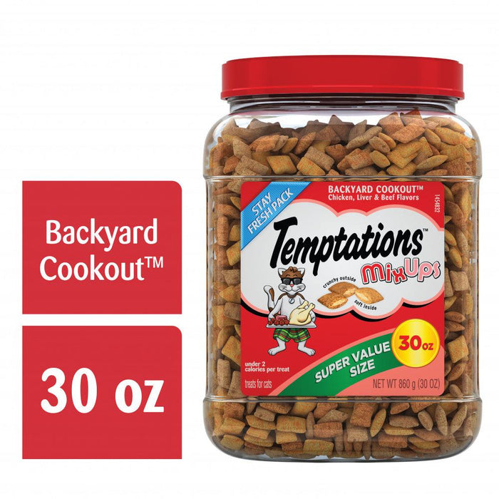 Temptations Mixups Crunchy & Soft Backyard Cookout Flavor Cat Treats - 023100109268