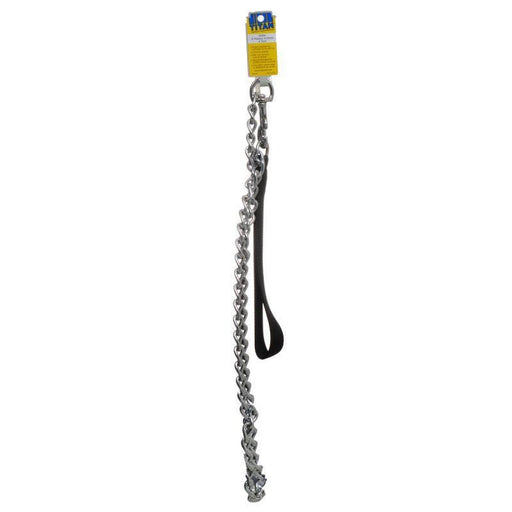 Titan Chain Lead with Nylon Handle - Black - 076484092909