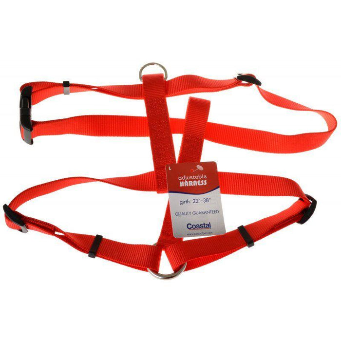 Tuff Collar Nylon Adjustable Harness - Red - 076484089015