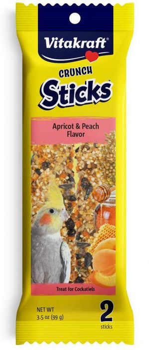 Vitakraft Crunch Sticks Apricot & Peach Cockatiel Treats - 051233594521