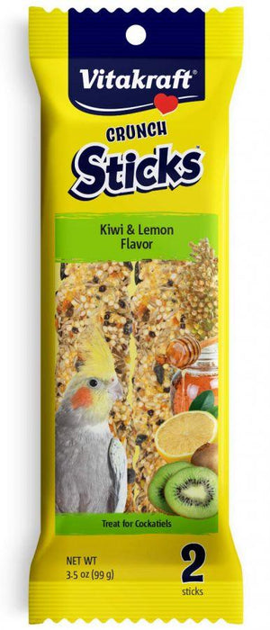 Vitakraft Crunch Sticks Kiwi & Lemon Cockatiel Treats - 051233100210