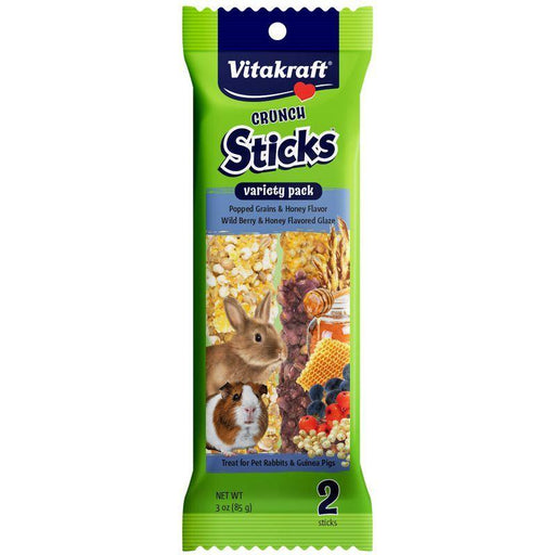 Vitakraft Crunch Sticks Rabbit & Guinea Pig Treats Variety Pack - Popped Grains & Wild Berry - 051233317168