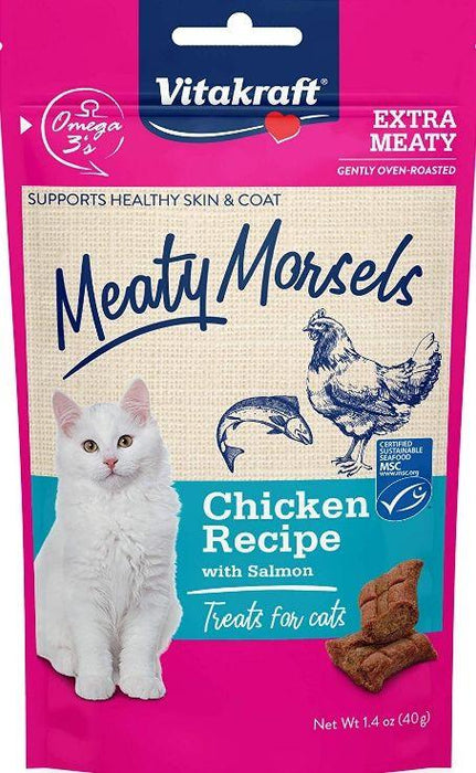 VitaKraft Meaty Morsels Chicken & Salmon Cat Treat - 051233359656