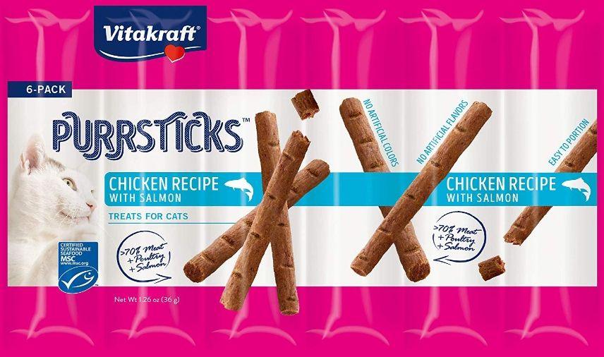 Vitakraft PurrSticks Chicken & Salmon Treats for Cats - 051233359731