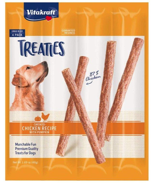 VitaKraft Treaties Smoked Chicken with Pumpkin Grab-n-Go Dog Treats - 051233359885