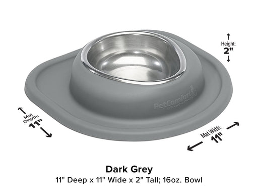 WeatherTech Single Low Pet Feeding System - 16 oz Stainless Steel Bowl - 787765476812