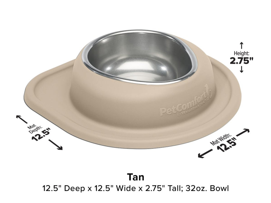 WeatherTech Single Low Pet Feeding System - 32 oz Stainless Steel Bowl - 787765581509