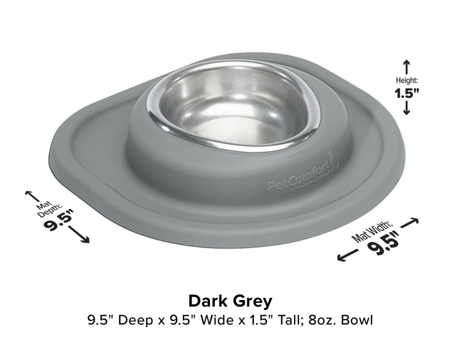 WeatherTech Single Low Pet Feeding System - 8 oz Stainless Steel Bowl - 787765161206