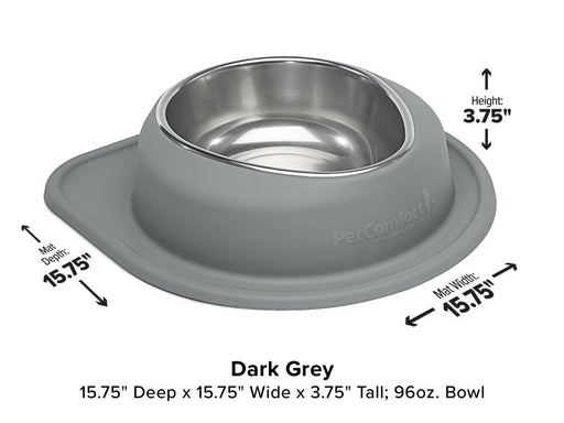 WeatherTech Single Low Pet Feeding System - 96 oz Stainless Steel Bowl - 787765379106