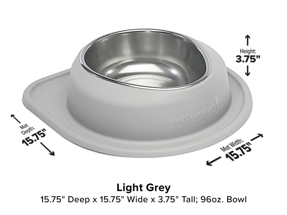 WeatherTech Single Low Pet Feeding System - 96 oz Stainless Steel Bowl - 787765636308