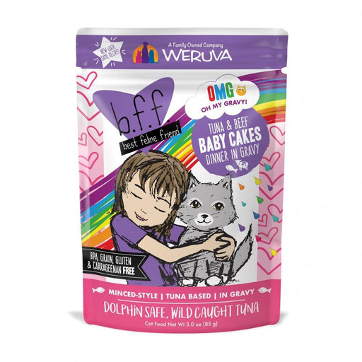 Weruva BFF Tuna & Beef Baby Cakes Recipe Pouches Wet Cat Food - 878408008887