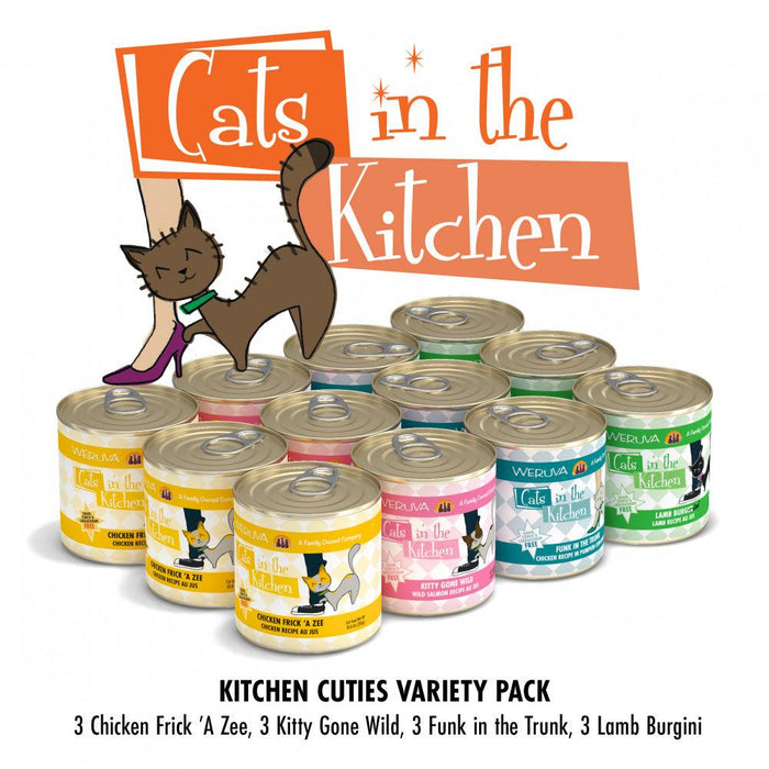 Weruva Cats in the Kitchen Grain Free Kitchen Cuties Variety Pack Canned Cat Food - 878408001550