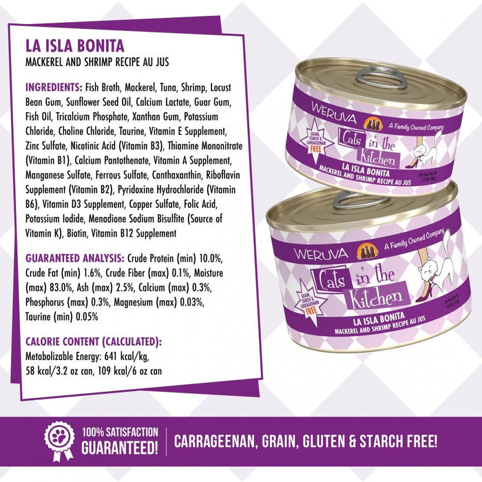 Weruva Cats in the Kitchen Isla Bonita Canned Cat Food - 878408008382