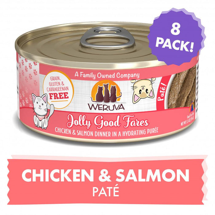 Weruva Classic Cat Pate Jolly Good Fares with Chicken & Salmon Canned Cat Food - 813778018449