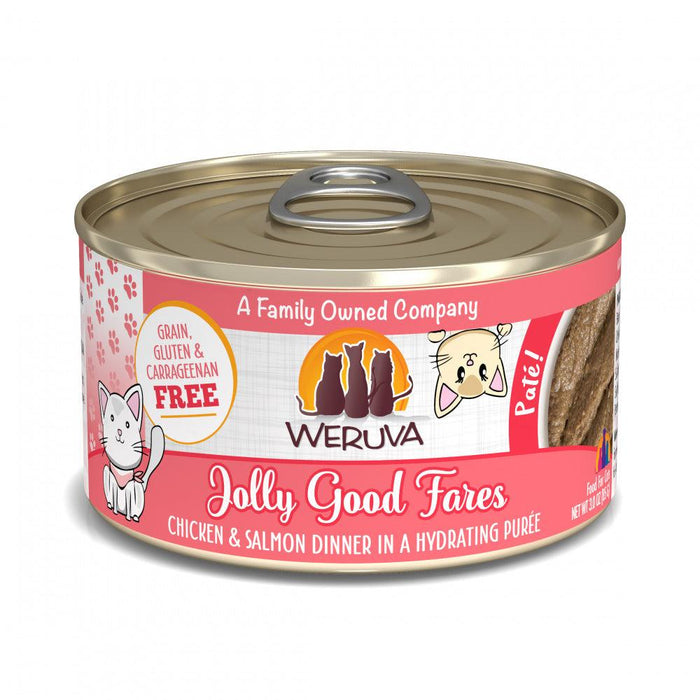 Weruva Classic Cat Pate Jolly Good Fares with Chicken & Salmon Canned Cat Food - 813778018449